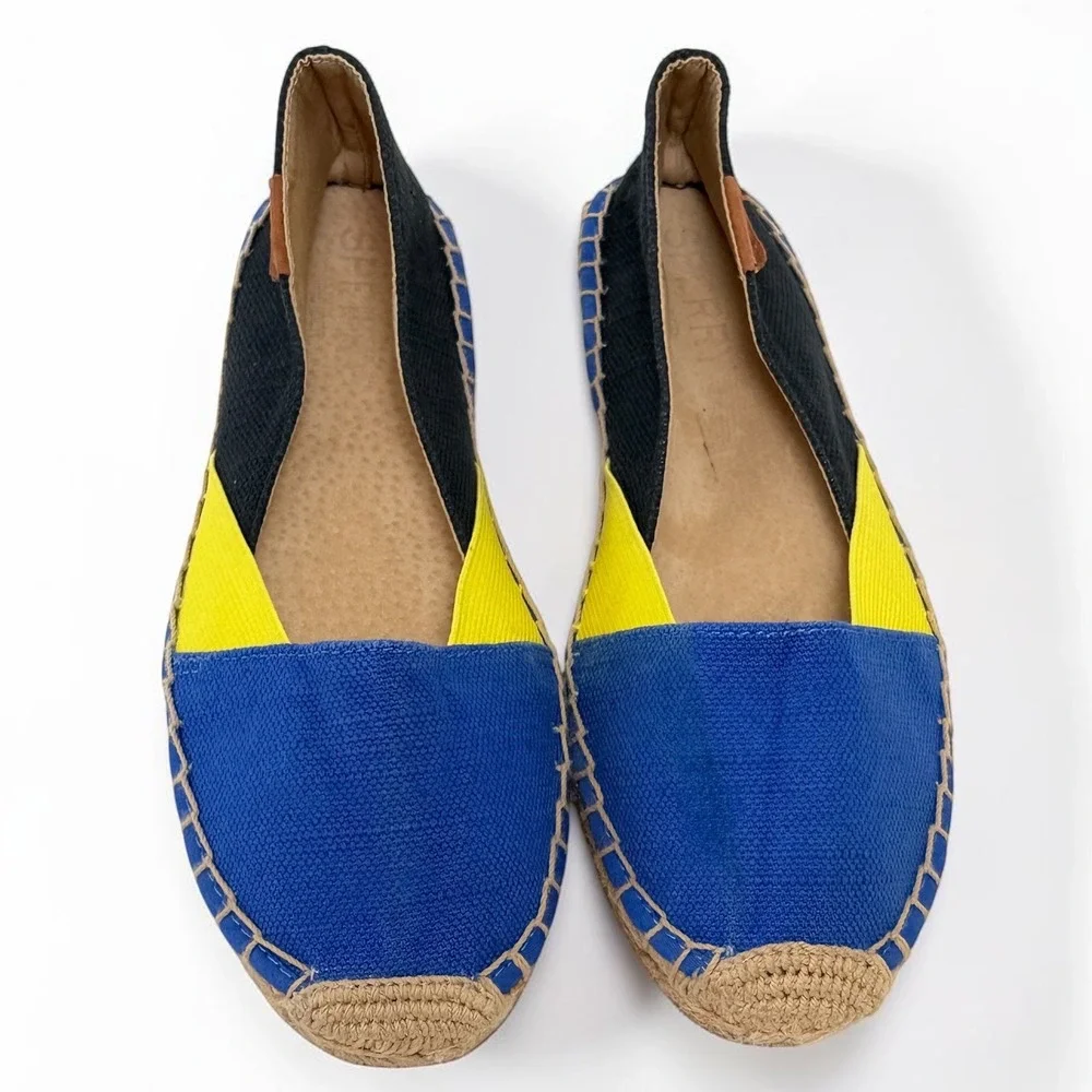 Sperry Top-Sider Katama Espadrille Flats Blue Yellow Black Colorblock Womens 7